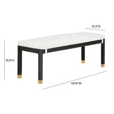 Amara Charcoal Woven Rattan Performance Fabric Bench Model: TOV-OC21013